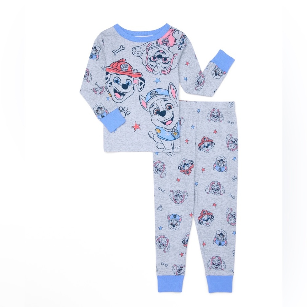 Paw Patrol Character Toddler Long Sleeve Shirt and Pants Pajama Set Size 2T NWT